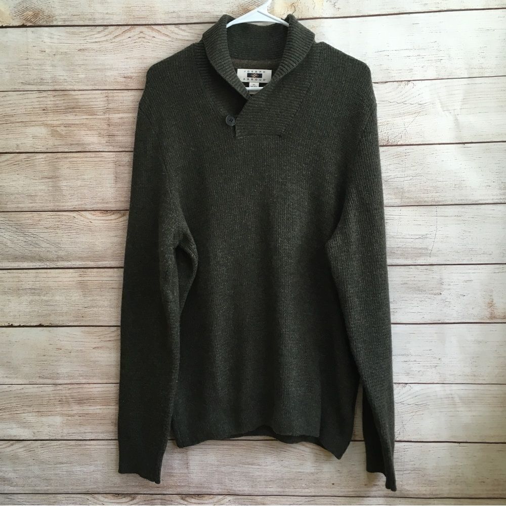 ‎JOSEPH ABBOUD WOOL SWEATER IN GREEN